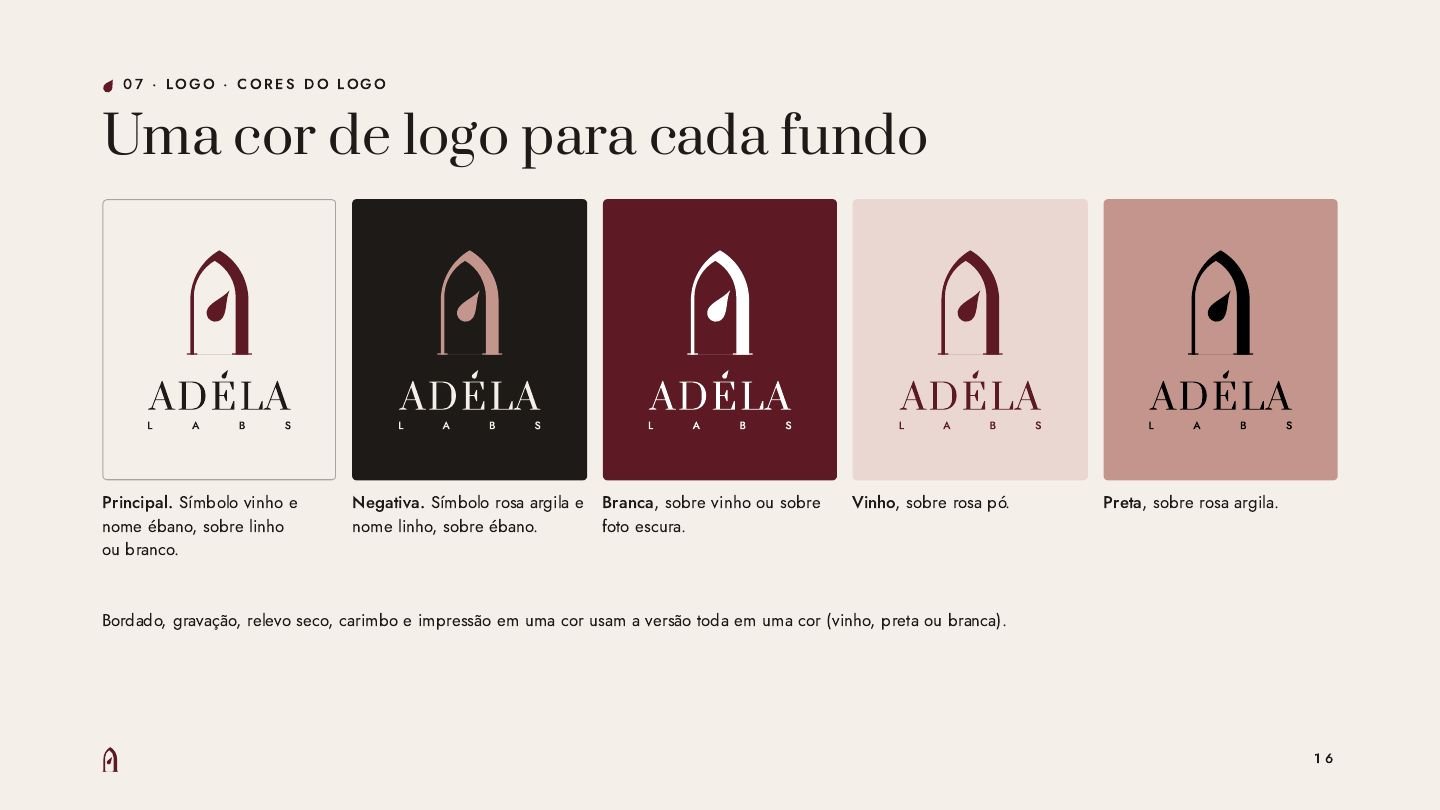 Uma cor de logo para cada fundo, do vinho ao rosa