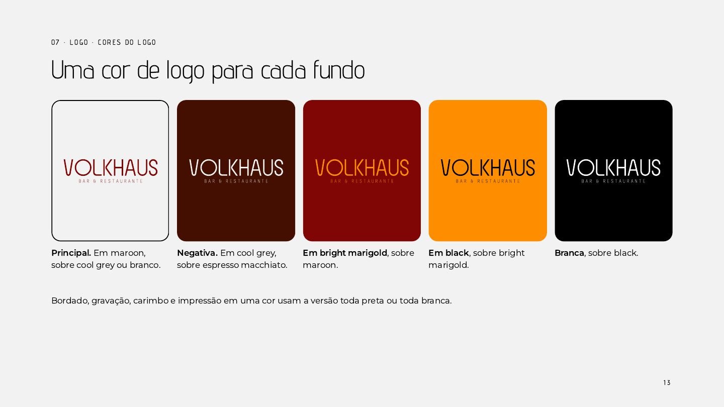 Uma cor de logo para cada fundo